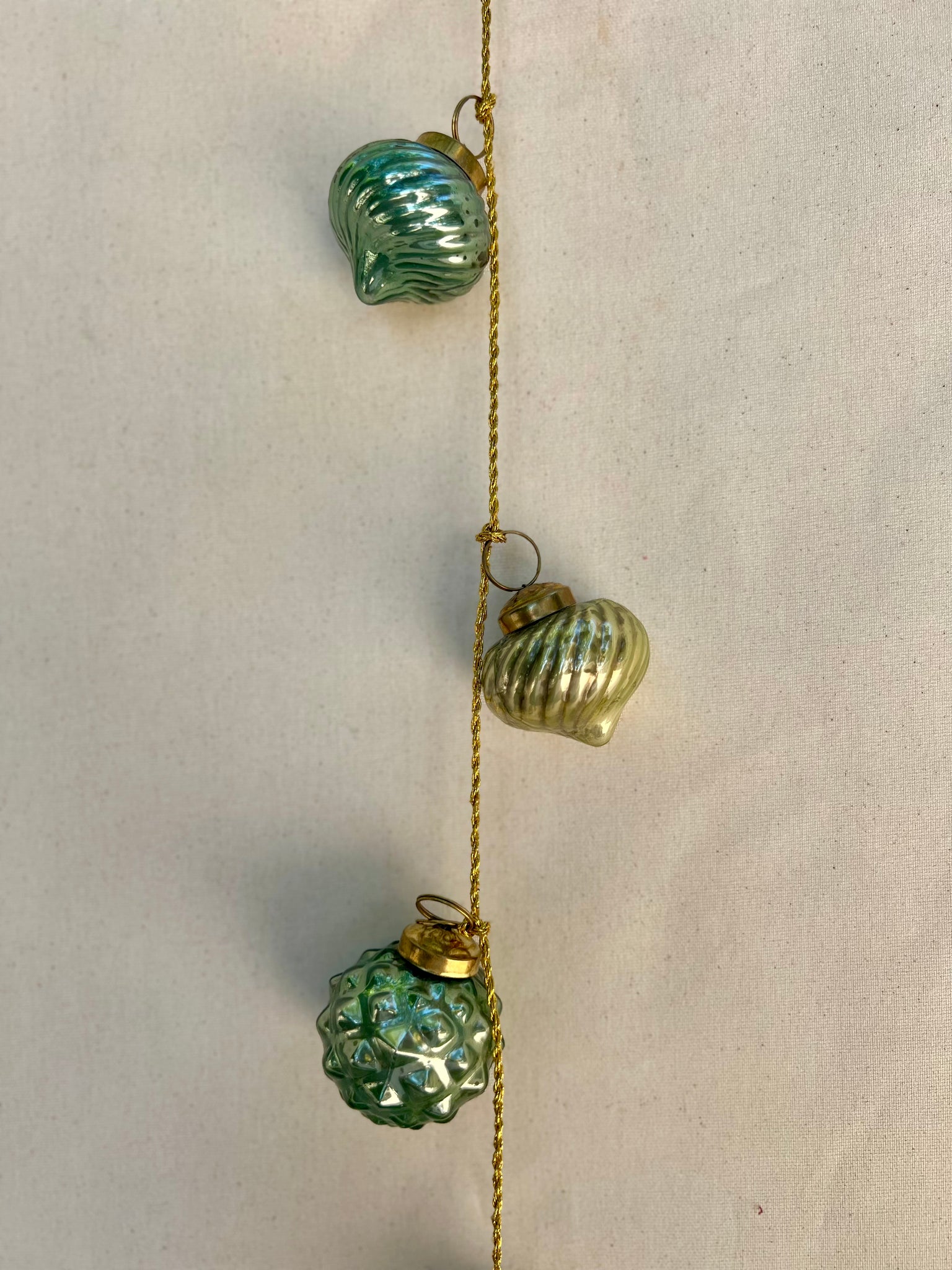 Mercury Glass Ball Ornament Garland